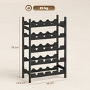 HOMCOM Wine Rack Freestanding 5-Tier 20-Bottle Capacity Black