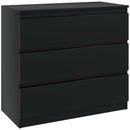HOMCOM Chest Of Drawers, 3 Drawer Storage Cabinet Unit For Bedroom, Black