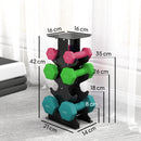 SPORTNOW Hex Dumbbells Set With Dumbbell Rack, 2 X 1kg, 2 X 3kg, 2 X 5kg