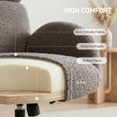 HOMCOM Swivel Armchair With Footstool, Rocking Accent Chair, Grey