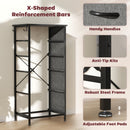 HOMCOM Fabric Chest of Drawers, 4 Drawer Dresser for Bedroom