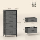 HOMCOM Fabric Chest of Drawers, 4 Drawer Dresser for Bedroom
