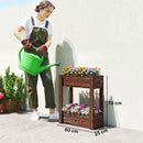Outsunny Tiered Wooden Raised Planter, Raised Garden Bed on Legs