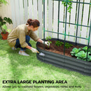 Outsunny 4 x 2 x 4.6ft Galvanised Raised Garden Bed with Trellis, Dark Grey