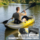 Outsunny 2.5' Inflatable Kayak 2-person Sit on Canoe with Paddles Grey