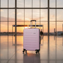 Pierre Cardin Hard Shell Lightweight 4 Wheel Durable Travel Suitcase Pink