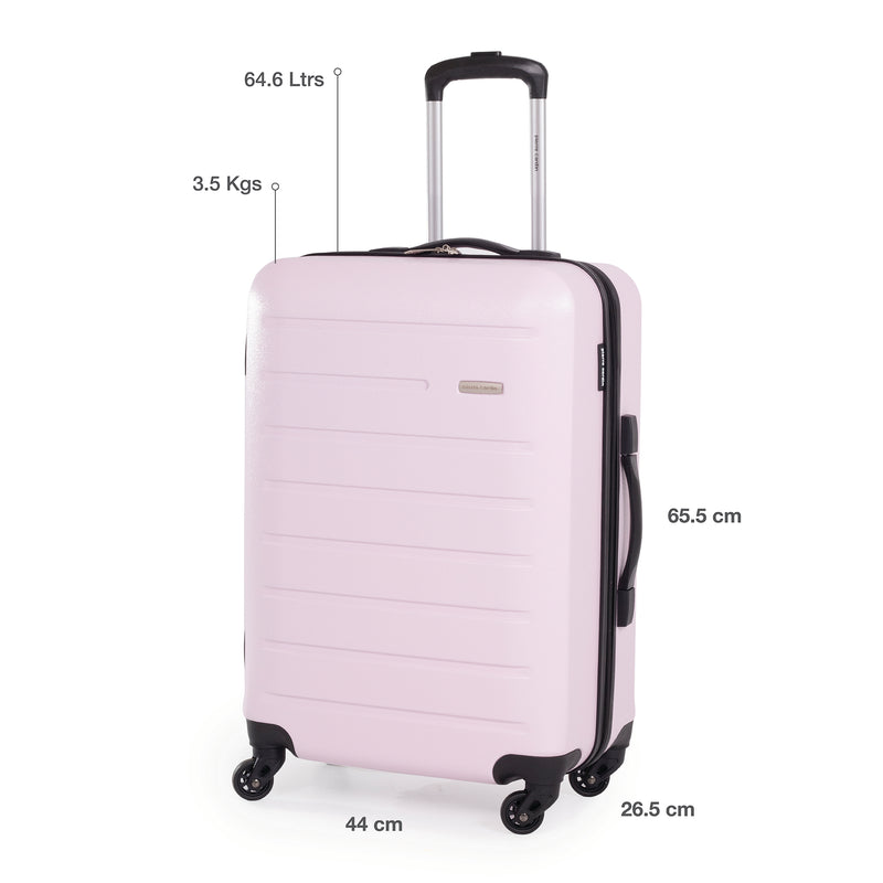 Pierre Cardin Hard Shell Lightweight 4 Wheel Durable Travel Suitcase.