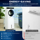 HOMCOM Bladeless Evaporative Air Cooler, 6.5L Fan, Humidifier & Air Clean