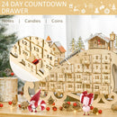 HOMCOM Christmas Sleigh advent Calendar
