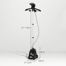 HOMCOM Clothes Steamer with Adjustable Pole 41-110 cm Black
