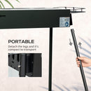 Outsunny Portable Charcoal Barbecue Grill With Seasoning Baskets And Hooks