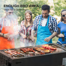 Outsunny Portable Charcoal Barbecue Grill With Seasoning Baskets And Hooks