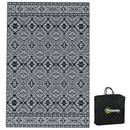 Outsunny Reversible Waterproof Outdoor Rug W/ Carry Bag, 182 X 274cm, Black