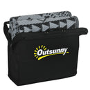 Outsunny Reversible Waterproof Outdoor Rug W/ Carry Bag, 182 X 274cm, Black