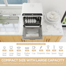 HOMCOM Countertop Dishwasher With Dual Water Supply And 6 Programs, White