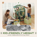 AIYAPLAY Kids Bookshelf with Storage, Toy Storage Unit for Playroom, Green