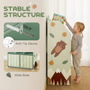 AIYAPLAY Kids Bookshelf with Storage, Toy Storage Unit for Playroom, Green