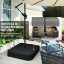 Outsunny 3 m Garden Cantilever Parasol with Sandbag, 360 Degree Rotation