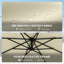 Outsunny 3 m Garden Cantilever Parasol with Sandbag, 360 Degree Rotation