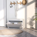 HOMCOM Shoe Storage Bench With Cushion And Flip-Drawer 80x26x47.5cm