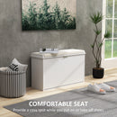 HOMCOM Shoe Storage Bench With Cushion And Flip-Drawer 80x26x47.5cm