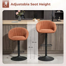 HOMCOM Swivel Bar Stools Set Of 2 Height Adjustable Bar Chairs