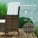 Outsunny Rattan Garden Recliner Chair with Adjustable Backrest