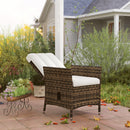 Outsunny Rattan Garden Recliner Chair with Adjustable Backrest