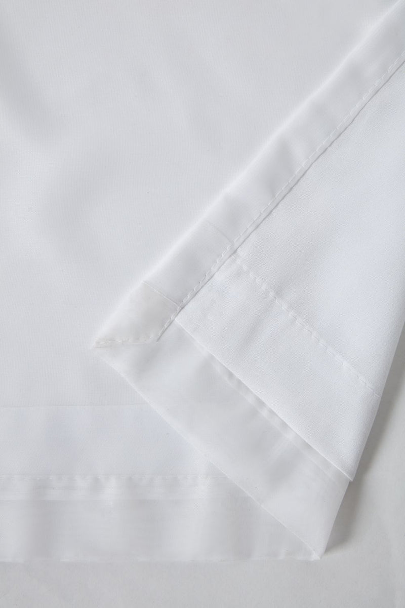 Lined Eyelet Voile Curtain Pair in White 90x90