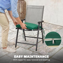 Outsunny Set of 6 Chair Cushion Seat Pads with Removable Tie, Green