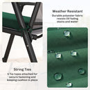 Outsunny Set of 6 Chair Cushion Seat Pads with Removable Tie, Green