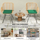 Outsunny Set of 6 Chair Cushion Seat Pads with Removable Tie, Green