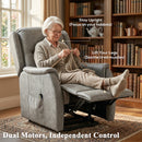 HOMCOM Power Lift Recliner Chair Dual Motor, Grey