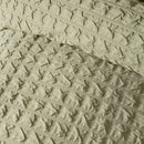 Serene Embossed Grid Duvet Cover Set in Green
