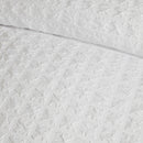 Serene Embossed Grid Duvet Cover Set in White