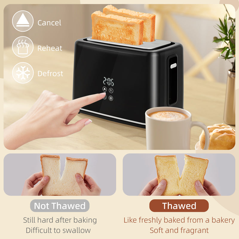 HOMCOM 1.5L 3000W Fast Boil Electric Kettle and 2 Slice Toaster Set