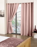 Cali Eyelet - Woven Thermal Blackout Eyelet Curtains in Blush Pink
