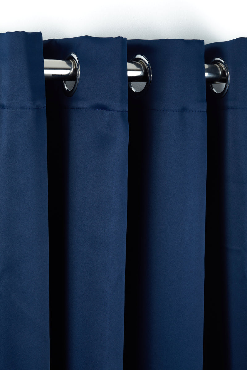 Cali Eyelet - Woven Thermal Blackout Eyelet Curtains in Navy