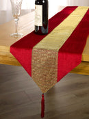 Eclat - Diamante Table Runner in Red/Gold