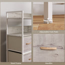 HOMCOM Bedroom Chest of Drawers 7 Drawer Dresser w/ Shelves