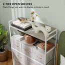 HOMCOM Bedroom Chest of Drawers 7 Drawer Dresser w/ Shelves