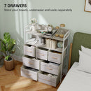 HOMCOM Bedroom Chest of Drawers 7 Drawer Dresser w/ Shelves