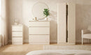 Crosby 3 Piece Bedroom  Pack (Wardrobe, Chest & Bedside) in Kashmir Ash