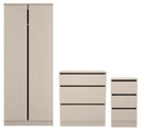 Crosby 3 Piece Bedroom  Pack (Wardrobe, Chest & Bedside) in Kashmir Ash