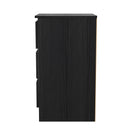 Crosby 3 Piece Bedroom  Pack (Wardrobe, Chest & Bedside) in Black Ash
