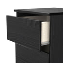 Crosby 3 Piece Bedroom  Pack (Wardrobe, Chest & Bedside) in Black Ash