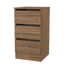 Crosby 3 Piece Bedroom  Pack (Wardrobe, Chest & Bedside) in Carini Walnut