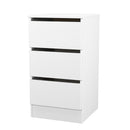 Crosby 3 Piece Bedroom  Pack (Wardrobe, Chest & Bedside) in White Matt