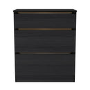 Crosby 3 Piece Bedroom  Pack (Wardrobe, Chest & Bedside) in Black Ash