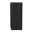 Crosby 3 Piece Bedroom  Pack (Wardrobe, Chest & Bedside) in Black Ash